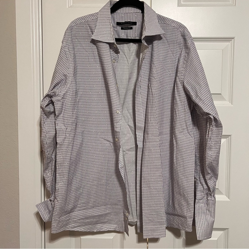 Sean John Men's Black and White Checkered Shirt Jacket